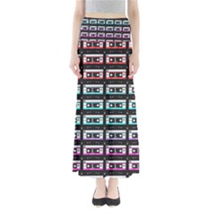 Three Color Ombre Cassette Full Length Maxi Skirt by snowwhitegirl