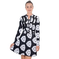 Black And White Long Sleeve Panel Dress by Simbadda