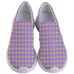 Pastel Mod Purple Yellow Circles Women s Lightweight Slip Ons by BrightVibesDesign