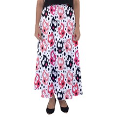 Kooky Kitty Flared Maxi Skirt by awesomeangeye
