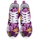 White Blossom Flower Women s Lightweight High Top Sneakers View1