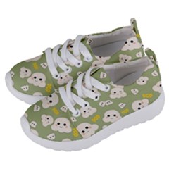 Cute Kawaii Popcorn Pattern Kids  Lightweight Sports Shoes by Valentinaart