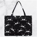 Cute Black Cat Pattern Zipper Medium Tote Bag View1