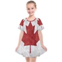 Canada Grunge Flag Kids  Smock Dress View1