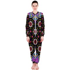 Decorative Ornate Candy With Soft Candle Light For Peace Onepiece Jumpsuit (ladies)  by pepitasart