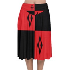 Harley Velvet Flared Midi Skirt by raeraeshescrafty