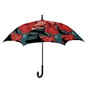 Bed of Bright Red Roses By FlipStylez Designs Hook Handle Umbrellas (Medium) View3