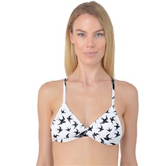 Birds Pattern Reversible Tri Bikini Top by Valentinaart