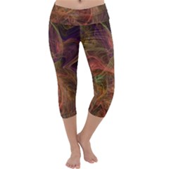 Abstract Colorful Art Design Capri Yoga Leggings by Simbadda