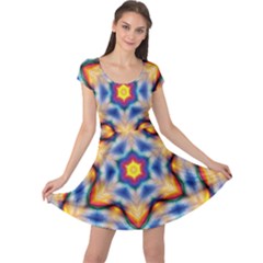 Pattern Abstract Background Art Cap Sleeve Dress by Celenk