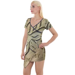 You Are My Star Short Sleeve Asymmetric Mini Dress by NSGLOBALDESIGNS2