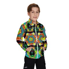 Chakra Art Heart Healing Blue Windbreaker (kids) by Simbadda