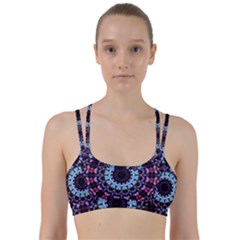 Kaleidoscope Shape Abstract Design Line Them Up Sports Bra by Simbadda