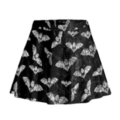 Vintage Halloween Bat Pattern Mini Flare Skirt by Valentinaart