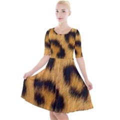 Animal Print Leopard Quarter Sleeve A-line Dress by NSGLOBALDESIGNS2