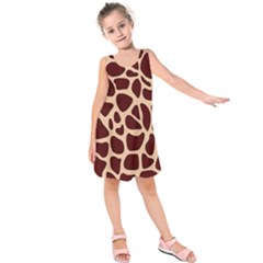 Gulf Lrint Kids  Sleeveless Dress by NSGLOBALDESIGNS2