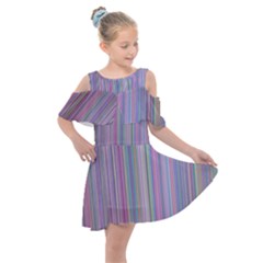 Broken Tv Screen Kids  Shoulder Cutout Chiffon Dress by dressshop