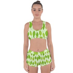 Autumn Pattern Racerback Boyleg Bikini Set by Hansue