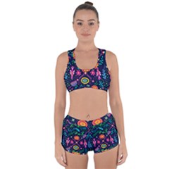 Colorful Pattern Racerback Boyleg Bikini Set by Hansue