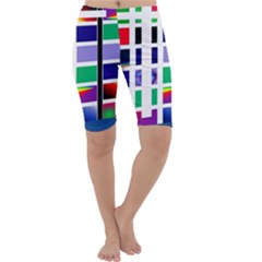 Color Graffiti Pattern Geometric Cropped Leggings  by Nexatart