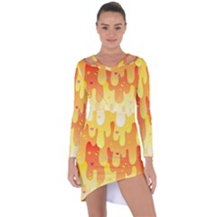 Candy Corn Slime Asymmetric Cut-out Shift Dress by paisleydrawrrsTest