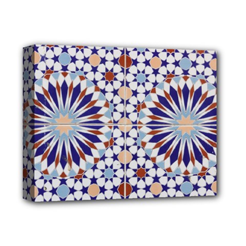 Morocco Essaouira Tile Pattern Deluxe Canvas 14  X 11  (stretched) by Nexatart