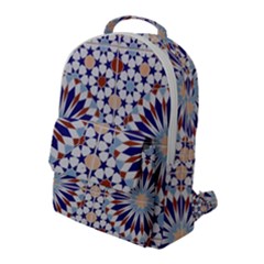 Morocco Essaouira Tile Pattern Flap Pocket Backpack (large) by Nexatart