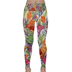 Art Flower Pattern Background Lightweight Velour Classic Yoga Leggings by Nexatart