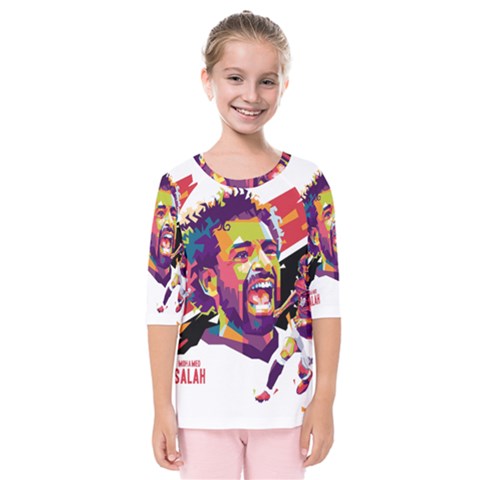 Mo Salah The Egyptian King Kids  Quarter Sleeve Raglan Tee by 2809604