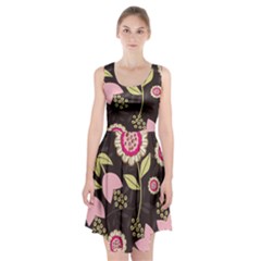 Flowers Wallpaper Floral Decoration Racerback Midi Dress by Sapixe