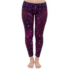 Retro Flower Pattern Design Batik Classic Winter Leggings by Sapixe