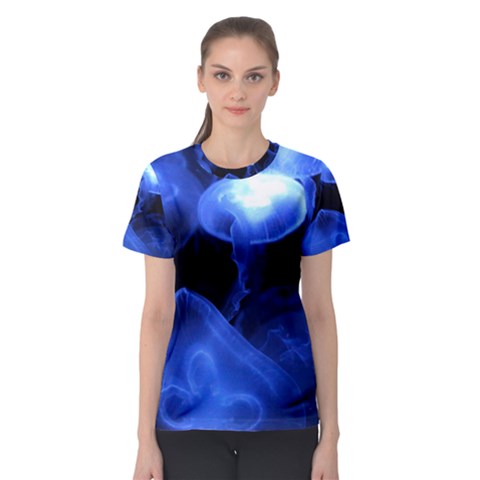 Jellyfish Sea Diving Sea Animal Women s Sport Mesh Tee by Sapixe