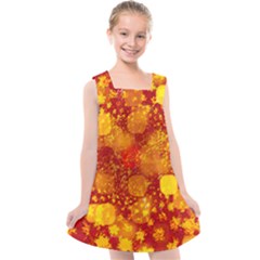 Christmas Star Advent Background Kids  Cross Back Dress by Sapixe