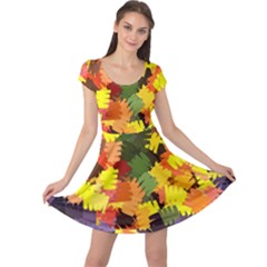 Mural Murals Graffiti Texture Cap Sleeve Dress by Sapixe