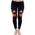 Funny Spooky Scary Halloween Pumpkin Jack O Lantern Classic Winter Leggings View1