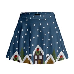 Winter Idyll Mini Flare Skirt by Valentinaart