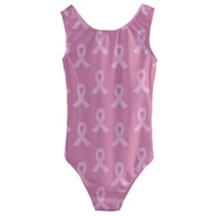 Pink Ribbon - Breast Cancer Awareness Month Kids  Cut-out Back One Piece Swimsuit by Valentinaart