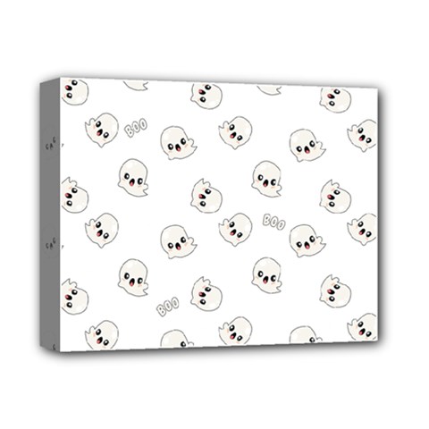 Cute Kawaii Ghost Pattern Deluxe Canvas 14  X 11  (stretched) by Valentinaart