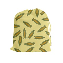 Corn Pattern Drawstring Pouch (xl) by Valentinaart