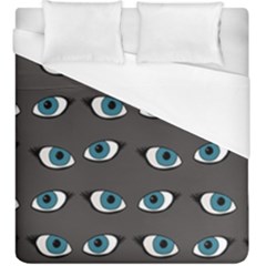 Blue Eyes Pattern Duvet Cover (king Size) by Valentinaart