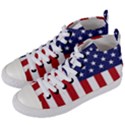 US Flag Stars and Stripes MAGA Women s Mid-Top Canvas Sneakers View2