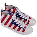 US Flag Stars and Stripes MAGA Women s Mid-Top Canvas Sneakers View3