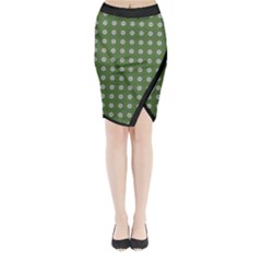 Logo Kekistan Pattern Elegant With Lines On Green Background Midi Wrap Pencil Skirt by snek