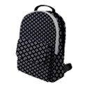 Logo Kek Pattern Black and White Kekistan black background Flap Pocket Backpack (Large) View1