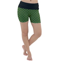 Logo Kek Pattern Black And Kekistan Green Background Lightweight Velour Yoga Shorts by snek