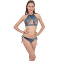 Triangle Geometry Trigonometry Cross Front Halter Bikini Set View1