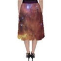 Cosmic Astronomy sky with stars orange brown and yellow Classic Midi Skirt View2