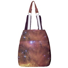 Cosmic Astronomy Sky With Stars Orange Brown And Yellow Center Zip Backpack by genx