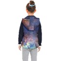 Lagoon Nebula Interstellar Cloud Pastel pink, turquoise and yellow stars Kid s Hooded Puffer Vest View2