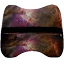 Orion Nebula star formation orange pink brown pastel constellation Astronomy Velour Head Support Cushion View2